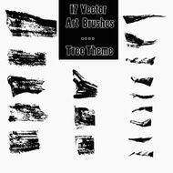Vector art brushes set