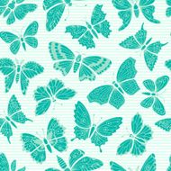 seamless pattern with decorative butterflies N26