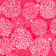 Seamless pattern with flowers Dahlia N14