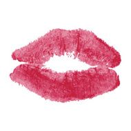 Grunge lipstick kiss