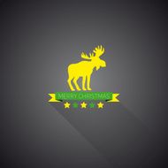 Simple vector reindeer original new year card