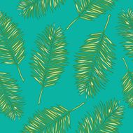 Palm leaves abstract vector seamless pattern N2