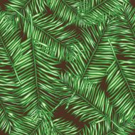 Palm leaves abstract vector seamless pattern N5