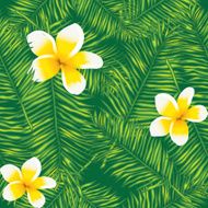 Palm leaves abstract vector seamless pattern N8