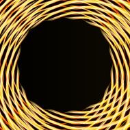 Dark gold metal round background