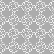 3D white ornament on gray background N2