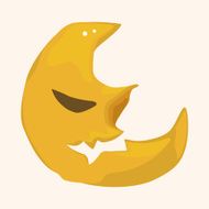 Halloween moon theme elements N7
