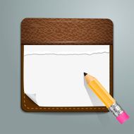 User interface notepad icon