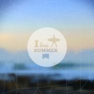 I love summer hipster blurred background