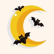 Halloween moon theme elements N8