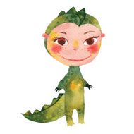 child dressed as a crocodile N2
