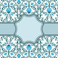 Vintage vector flower frame N192