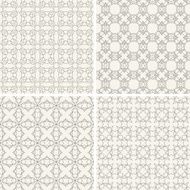 Geometric vector seamless patterns set