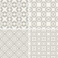 Geometric vector seamless patterns set N2