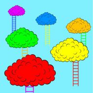Color clouds with stairs N2