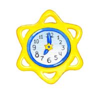 Series of colorful watercolors Wall clock isolated on white background N2