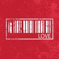 love vintage abstract grunge red background illustration