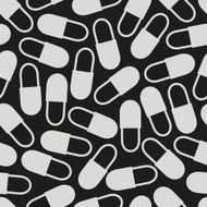 medical and healthcare pills gray seamless pattern eps10 N2