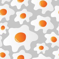 fried eggs food for breakfast seamless pattern eps10