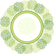 Background with abstract clover leaves N2