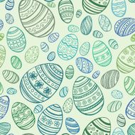 Easter Egg Vector seamless pattern N4