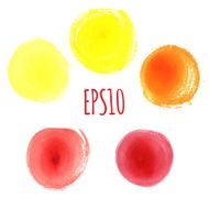 Set of vector watercolor shapes