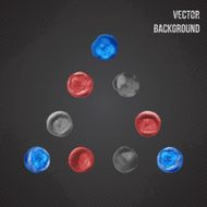 Watercolor Blots On Vector Background Grunge illustration Triangle shape