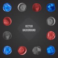 Watercolor Blots On Vector Background Grunge illustration Square border