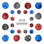 Watercolor Blots On White Vector Background Grunge illustration Square border