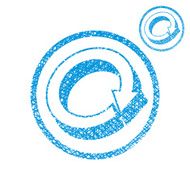 Loop arrows conceptual symbol vector simple single color icon