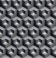 Black and white abstract textured geometric seamless pattern N21