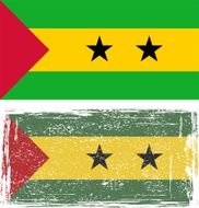 S&atilde;o Tom&eacute; and Pr&iacute;ncipe grunge flag Vector illustration N2