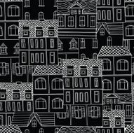 vector pattern with houses N3