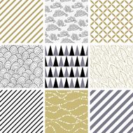 Set of abstract seamless patterns N32