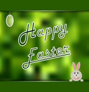 Easter card with green abstract background