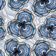 seamless funky flowers