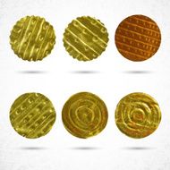 Golden metal badges N3