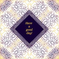 Ethnic hand-drawn template for postcards with place your text