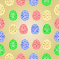 Seamless texture Easter eggs vintage vector