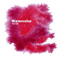 Vector abstract red watercolor hand painted shape
