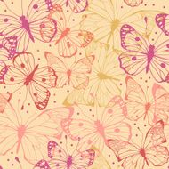Vector seamless of butterflies N2