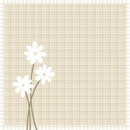 Flowers on beige sacking background Eps-10 vector illustration N2