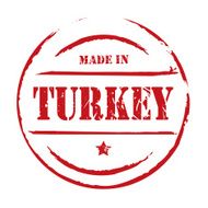 Red vector grunge stamp MADE IN TURKEY