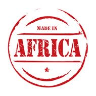 Red vector grunge stamp MADE IN AFRICA N2