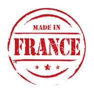 Red vector grunge stamp MADE IN FRANCE N2