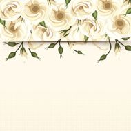 Card with white lisianthus flowers Vector eps-10 N2