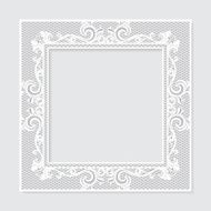 carved vintage frame made of paper for picture or photo