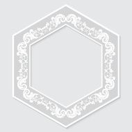 carved vintage frame made of paper for picture or photo N3