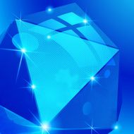 Vector futuristic background with effect sparkling figure