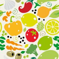 Seamless pattern with vegetables N9